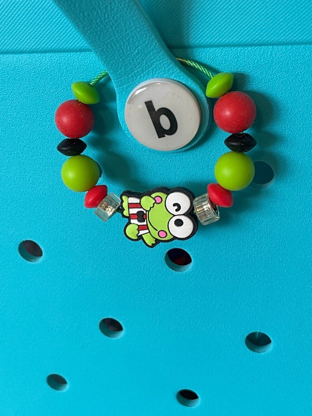 Keroppi Silicone Bogg Bag Ring-Hello Kitty Keroppi Bogg Accessories-Hello Kitty